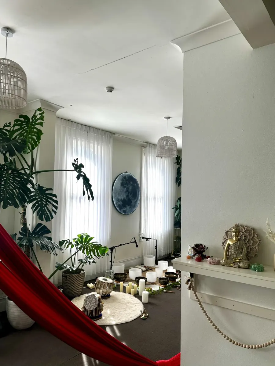 The moon wall inside the Mystic Wellness studio, Petersham